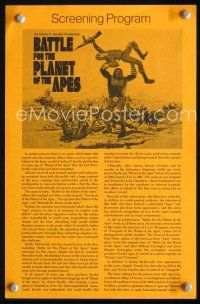 3b257 BATTLE FOR THE PLANET OF THE APES DS promo brochure '73 great sci-fi artwork!