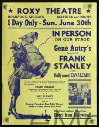3b403 FRANK STANLEY IN PERSON 7pc assorted items '30s Gene Autry's pal, cool cowboy art & images!