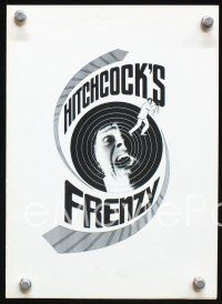 3b271 FRENZY promo brochure '72 Alfred Hitchcock, Anthony Shaffer's shocking masterpiece!