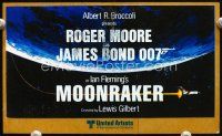 3b410 MOONRAKER 8 bumper stickers '79 cool outer space title artwork!