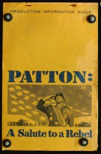 3b387 PATTON production guide '70 General George C. Scott military World War II classic!