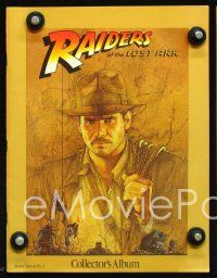3b342 RAIDERS OF THE LOST ARK promo book '81 great artwork of Harrison Ford by Richard Amsel!