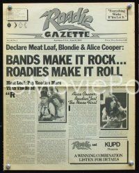 3b283 ROADIE promo brochure '80 Meat Loaf, Alice Cooper, Debbie Harry from Blondie, Roy Orbison!