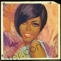 3b364 RECORD INSERT 3 art inserts '67 The Supremes, great artwork of singers Diana Ross, Ballard!