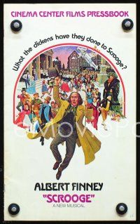 3b307 SCROOGE pressbook '71 Albert Finney as Ebenezer Scrooge, Charles Dickens!