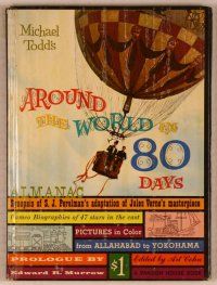 3b205 AROUND THE WORLD IN 80 DAYS hardcover program book '56 all-stars, around-the-world epic!