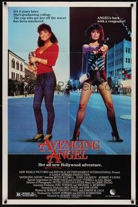 3c062 AVENGING ANGEL 1sh '85 Betsy Russell returns as hooker/college student!