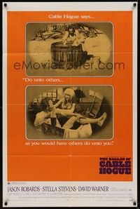 3c073 BALLAD OF CABLE HOGUE 1sh '70 Sam Peckinpah, Jason Robards & sexy Stella Stevens in wash tub