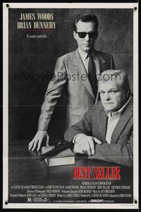 3c090 BEST SELLER 1sh '87 writer Brian Dennehy makes book about hitman James Woods!