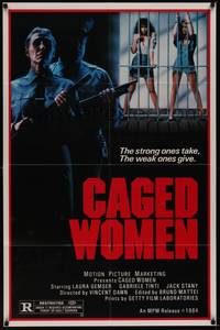 3c152 CAGED WOMEN 1sh '84 lesbian prison sex, the strong ones take, the weak ones give!