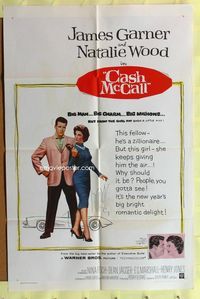 3c159 CASH MCCALL 1sh '60 James Garner, Natalie Wood, big bright romantic delight!