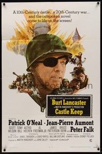 3c160 CASTLE KEEP int'l 1sh '69 Burt Lancaster with eyepatch in World War II!