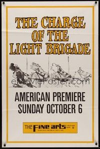 3c163 CHARGE OF THE LIGHT BRIGADE premiere 1sh '68 Trevor Howard, Vanessa Redgrave!