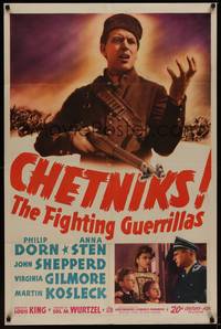 3c170 CHETNIKS 1sh '43 Philip Dorn, Anna Sten, fighting guerrillas!