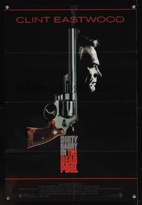 3c217 DEAD POOL 1sh '88 Clint Eastwood as tough cop Dirty Harry, cool smoking gun image!