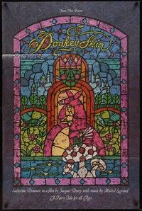 3c247 DONKEY SKIN 1sh '75 Jacques Demy's Peau d'ane, cool stained glass fairytale art by Lee Reedy