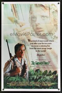 3c264 EMERALD FOREST 1sh '85 John Boorman, Powers Boothe, based on a true story!