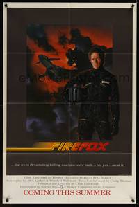 3c284 FIREFOX advance 1sh '82 cool C.D. de Mar art of killing machine Clint Eastwood!