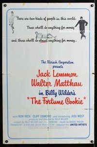 3c293 FORTUNE COOKIE 1sh '66 Jack Lemmon, Walter Matthau, Billy Wilder!