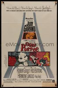 3c305 GAY PURR-EE 1sh '62 Judy Garland, Robert Goulet, Red Buttons, cartoon cats!