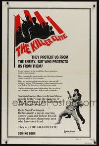 3c407 KILLER ELITE advance 1sh '75 James Caan & Robert Duvall, directed by Sam Peckinpah!