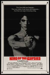 3c412 KING OF THE GYPSIES 1sh '78 creepy close up of Eric Roberts in his first leading role!