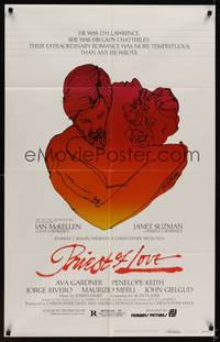 3c685 PRIEST OF LOVE 1sh '81 Ian McKellen as D.H. Lawrence, Janet Suzman, Brown art!