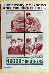 3c732 ROCCO & HIS BROTHERS 1sh '60 Luchino Visconti's Rocco e I Suoi Fratelli!