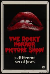 3c733 ROCKY HORROR PICTURE SHOW style A int'l 1sh '75 classic image, a different set of jaws!