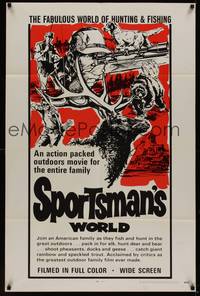 3c813 SPORTSMAN'S WORLD 1sh '69 William Bryant, fabulous world of hunting & fishing!