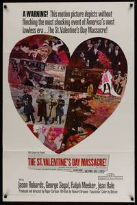 3c819 ST. VALENTINE'S DAY MASSACRE 1sh '67 most shocking event of America's most lawless era!