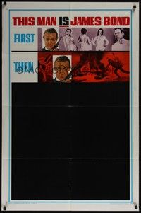 3c994 YOU ONLY LIVE TWICE style B teaser 1sh '67 art of Sean Connery as James Bond!