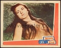 3d236 ADAM & EVE LC '58 super close up of naked Christiane Martel with strategically placed hair!