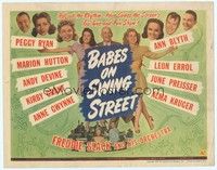 3d117 BABES ON SWING STREET TC '44 Peggy Ryan, Ann Blyth, Marion Hutton, Leon Errol!
