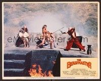 3d264 BEASTMASTER LC #8 '82 Marc Singer swordfights with bad guys, Tanya Roberts in background!