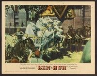 3d266 BEN-HUR LC #8 '60 Charlton Heston at the start of the chariot race, William Wyler