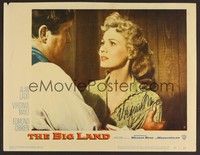 3d272 BIG LAND signed LC #7 '57 by Virginia Mayo, who's looking very concerned at man grabbing her!