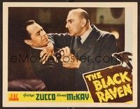 3d280 BLACK RAVEN LC '43 great close up of George Zucco fighting Noel Madison for gun!