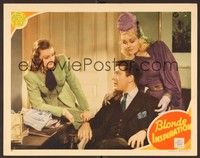 3d282 BLONDE INSPIRATION LC '41 wacky card that has a 1941 'blonde' joke written in the top left!