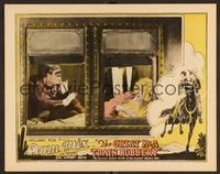 3d060 GREAT K & A TRAIN ROBBERY LC '26 masked Tom Mix on train shushing pretty blonde girl!