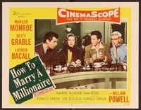 3d027 HOW TO MARRY A MILLIONAIRE LC #4 '53 sexy Marilyn Monroe, Lauren Bacall, Mitchell & Calhoun!