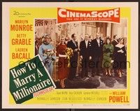 3d030 HOW TO MARRY A MILLIONAIRE LC #7 '53 William Powell watches Marilyn Monroe & Betty Grable!