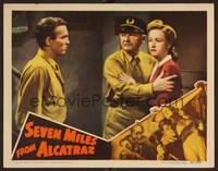 3d074 SEVEN MILES FROM ALCATRAZ LC '42 Captain George Cleveland holds concerned Bonita Granville!