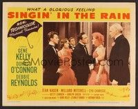 3d011 SINGIN' IN THE RAIN LC #3 '52 Gene Kelly, Don O'Connor & Debbie Reynolds confront Jean Hagen!
