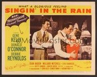 3d013 SINGIN' IN THE RAIN LC #5 '52 Donald O'Connor watches Gene Kelly kiss Debbie Reynolds!