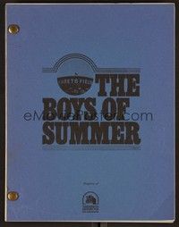 3e174 BOYS OF SUMMER first draft script Sept 12, 1978, written by Ronald Rubin, Dodgers baseball!