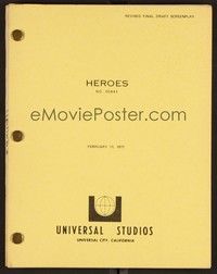 3e186 HEROES revised final draft script February 11, 1977, by James Carabatsos & David Freeman!