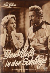 3e203 ALONG THE GREAT DIVIDE German program '54 different images of Kirk Douglas & Virginia Mayo!