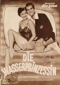 3e223 DANGEROUS WHEN WET German program '54 many different images of swimmer Esther Williams!