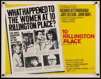 3f364 10 RILLINGTON PLACE 1/2sh '71 Attenborough, the story of the Christie sex-murders!